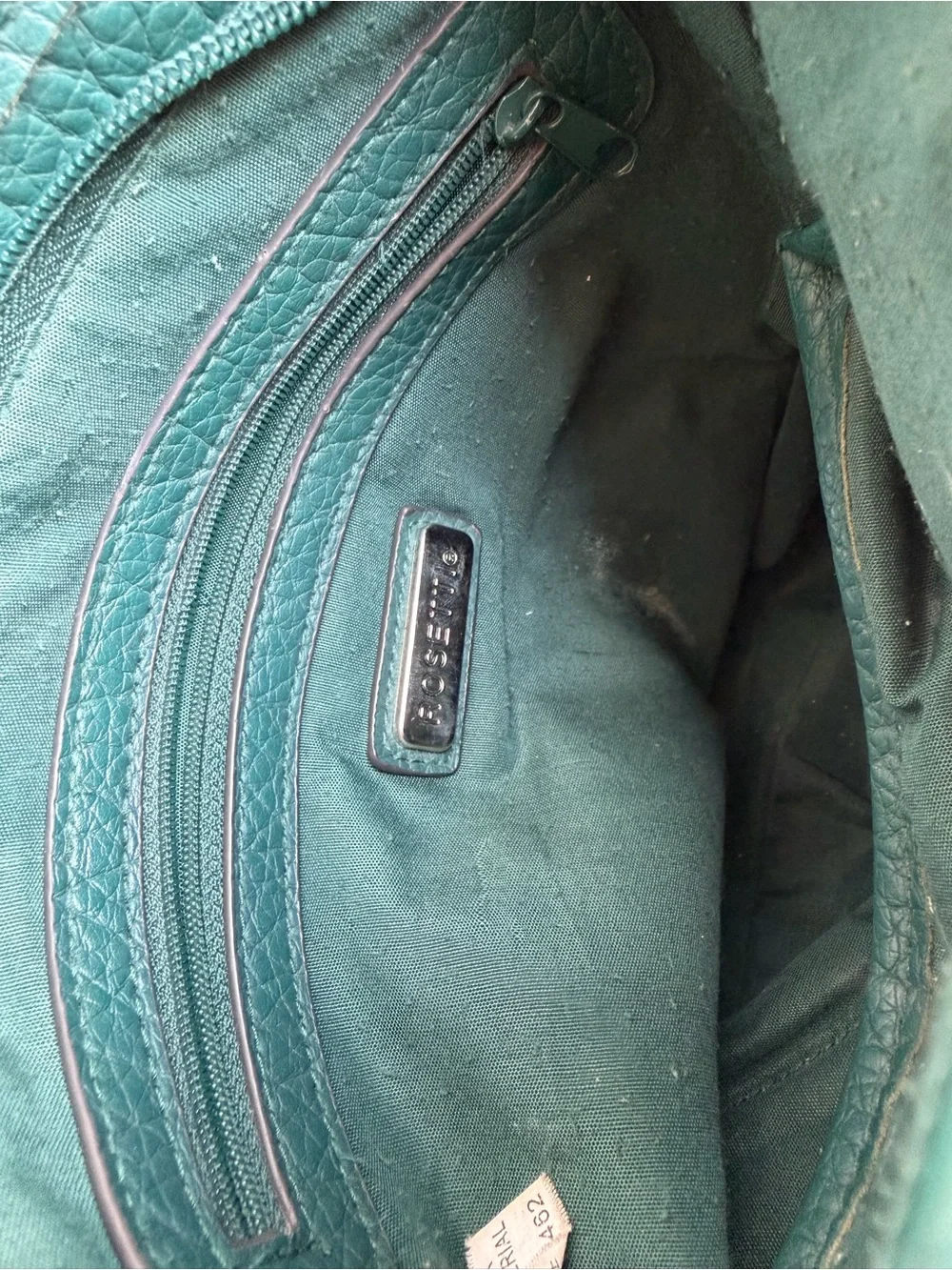 Rosetti Teal Green Crossbody Bag Faux Leather Y2K Boho Multi Pocket Purse